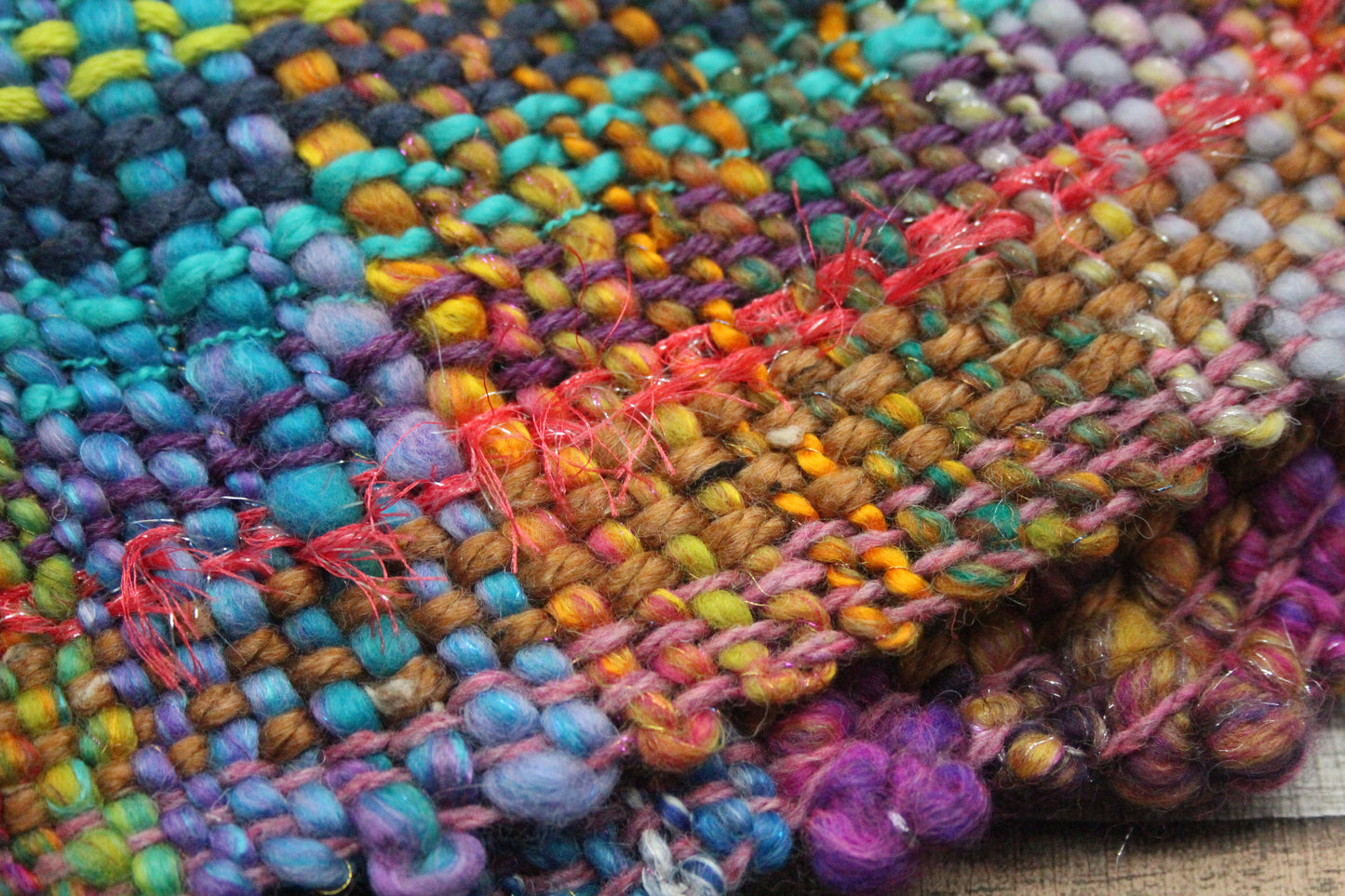 Handwoven Shawl - 42cm wide 136cm long