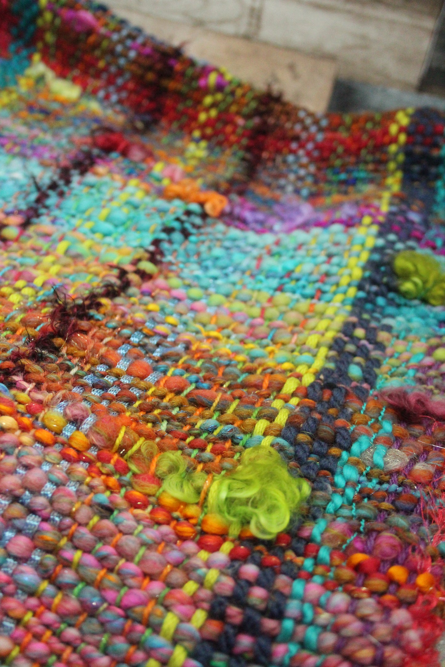 Handwoven Shawl - 42cm wide 136cm long