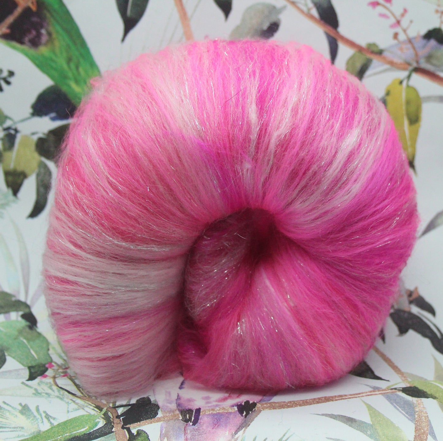 Merino Art Batt - Pink - 86 grams 3 oz - Wool for felting, spinning and weaving