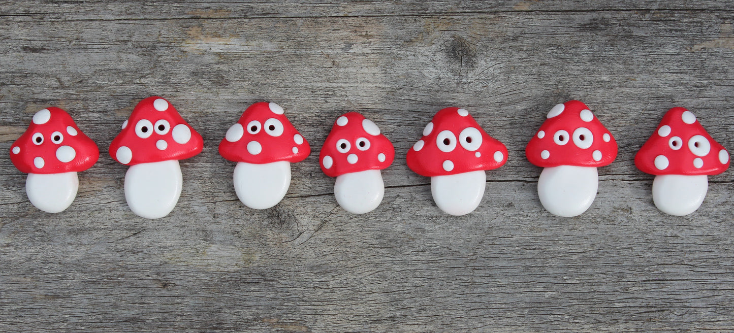 Fly Agaric Mushroom Button