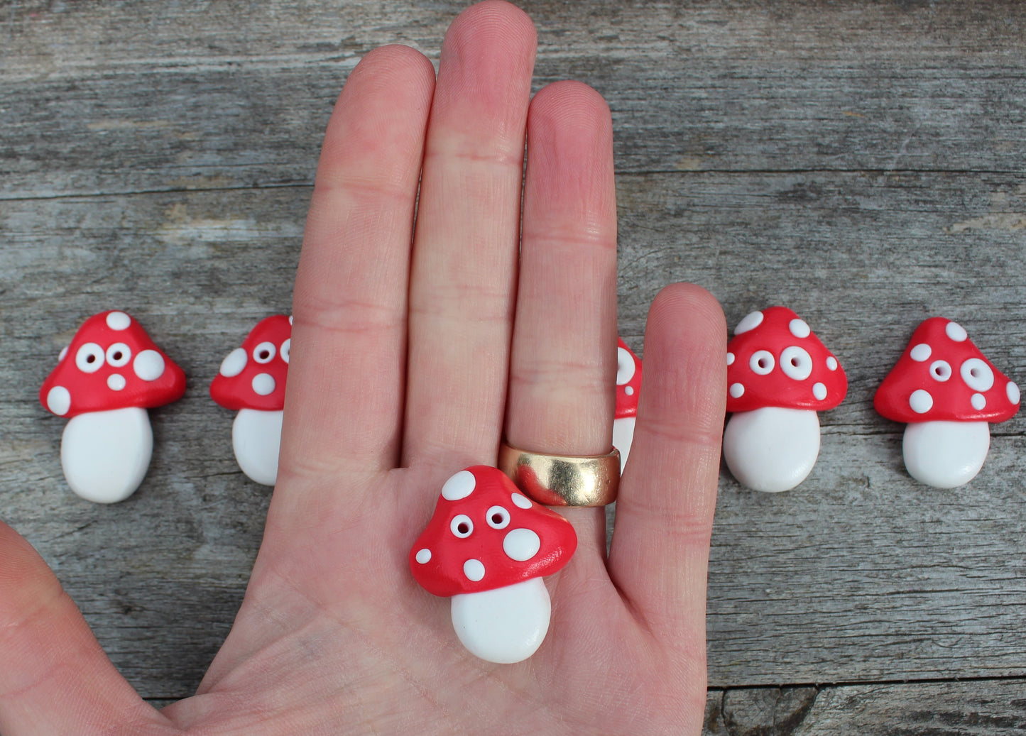Fly Agaric Mushroom Button