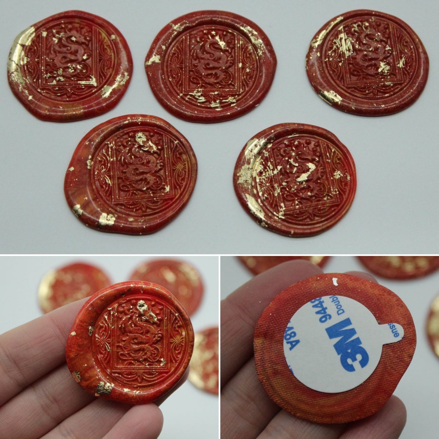 5 x Dragon - Self Adhesive Seals