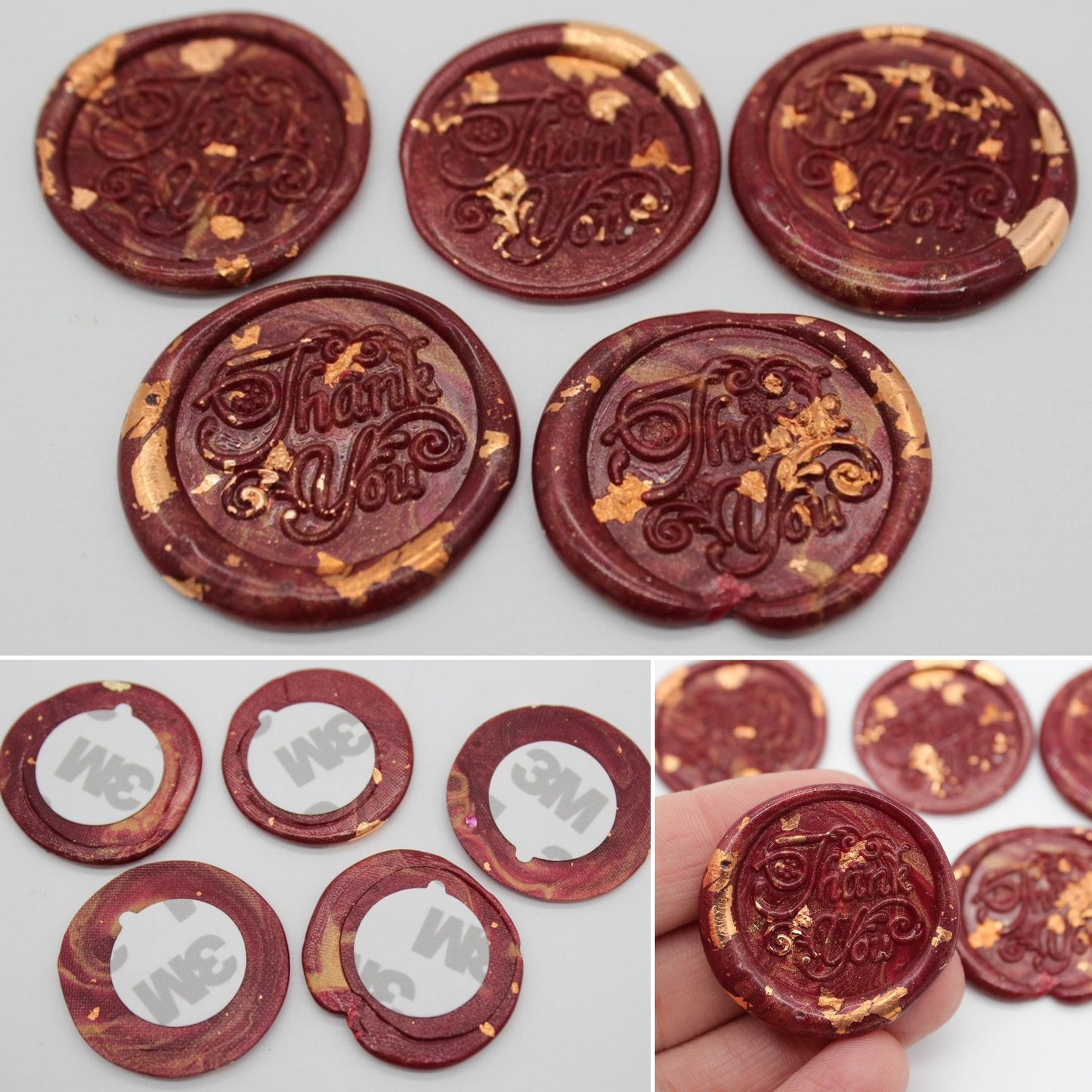 5 x 'Thank you' - Self Adhesive Seals
