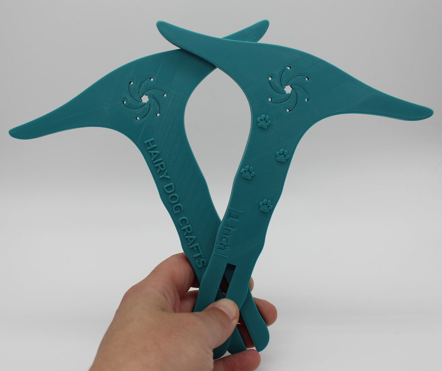 Turquoise - (Imperfect) Yard Niddy Noddy With WPI Gauge - 3D Printed