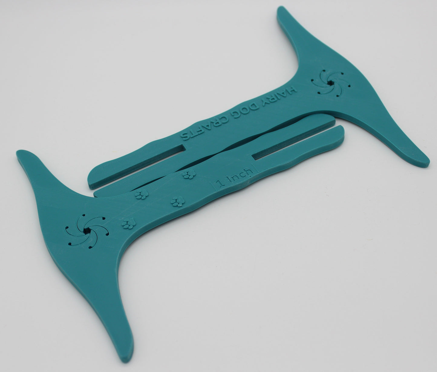 Turquoise - (Imperfect) Yard Niddy Noddy With WPI Gauge - 3D Printed