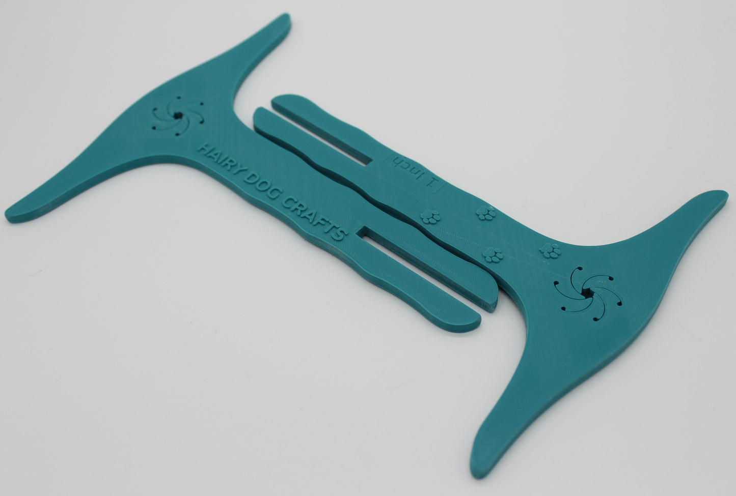 Turquoise - (Imperfect) Yard Niddy Noddy With WPI Gauge - 3D Printed