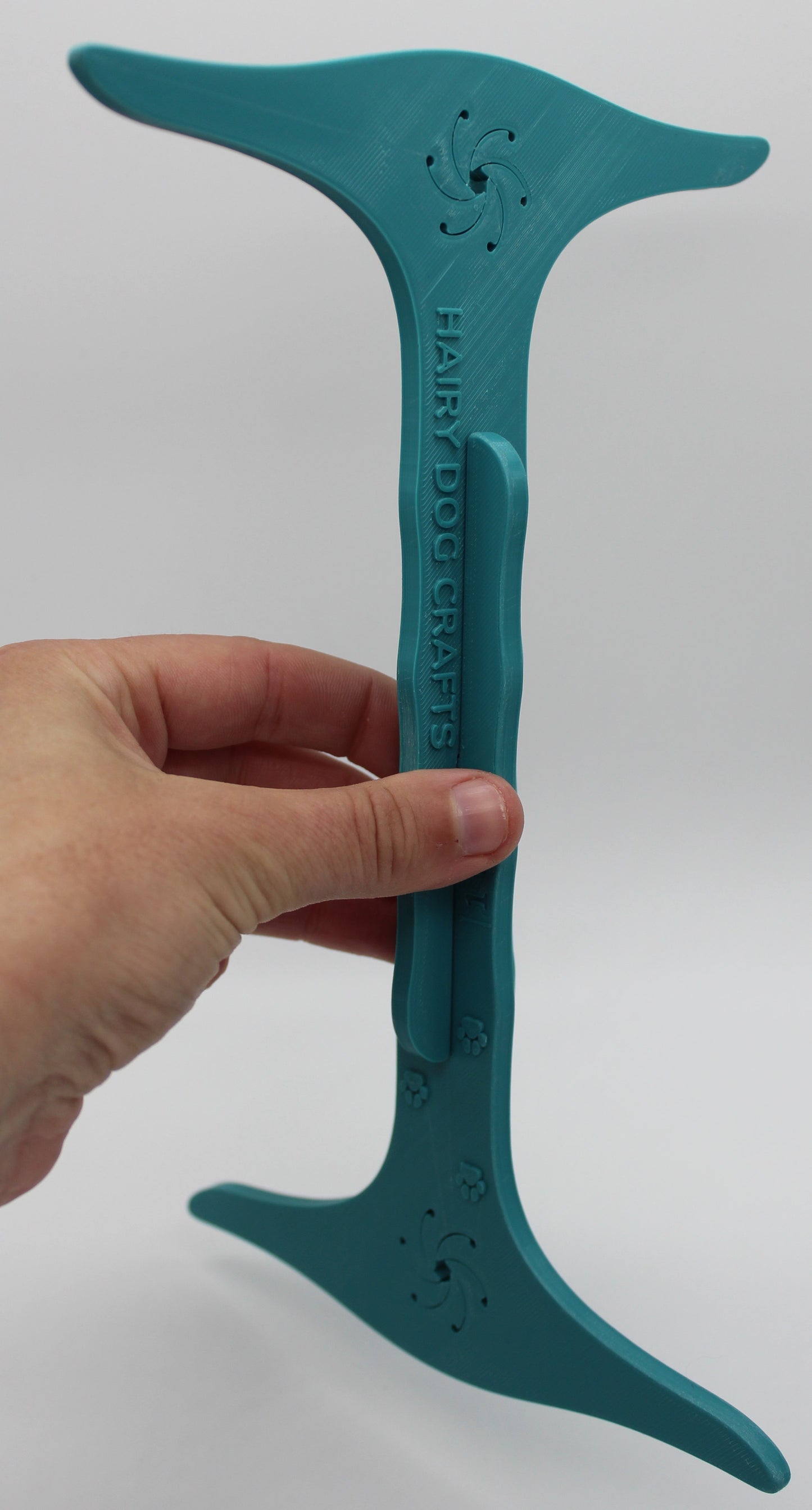 Turquoise - (Imperfect) Yard Niddy Noddy With WPI Gauge - 3D Printed