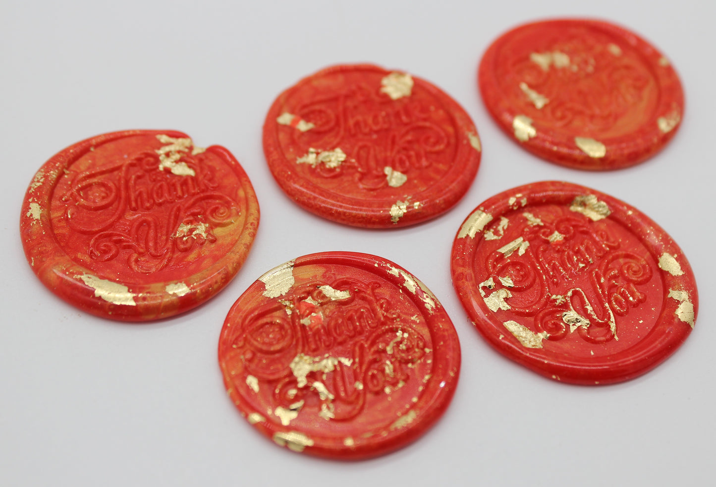 5 x 'Thank you' - Self Adhesive Seals