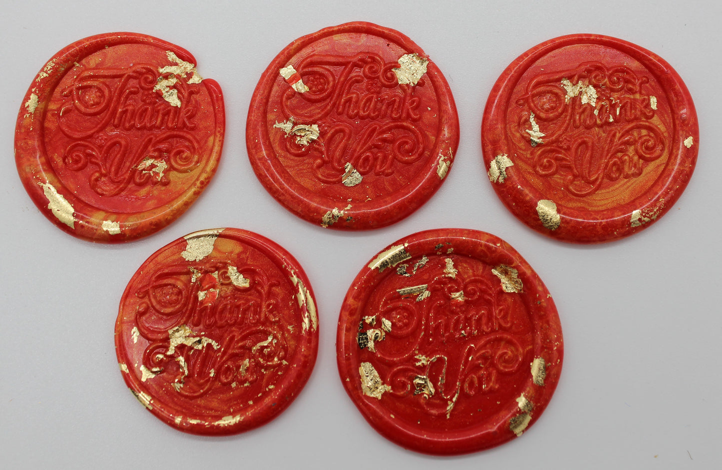 5 x 'Thank you' - Self Adhesive Seals