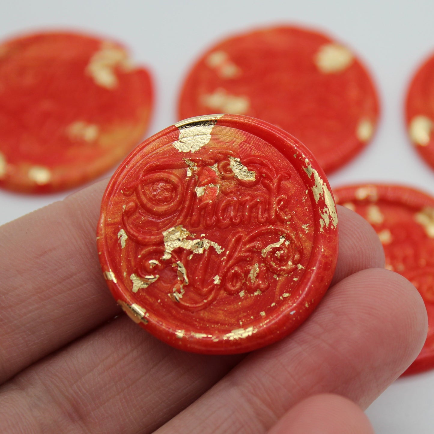 5 x 'Thank you' - Self Adhesive Seals
