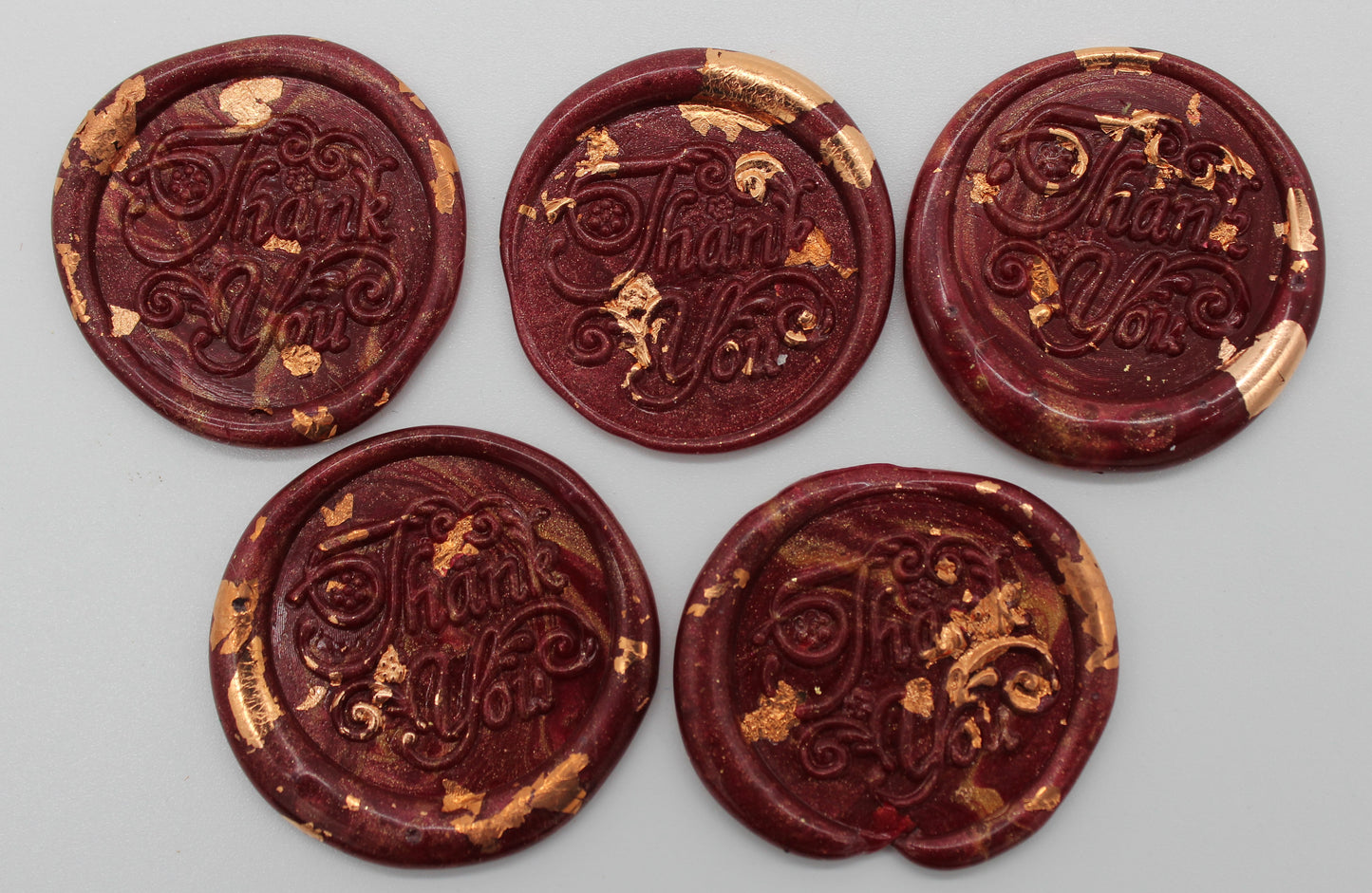 5 x 'Thank you' - Self Adhesive Seals