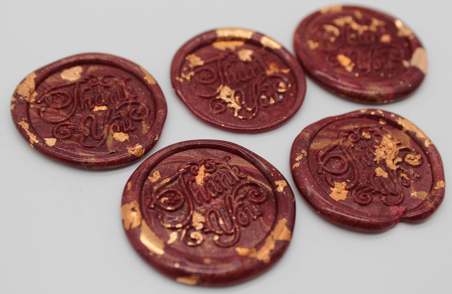 5 x 'Thank you' - Self Adhesive Seals