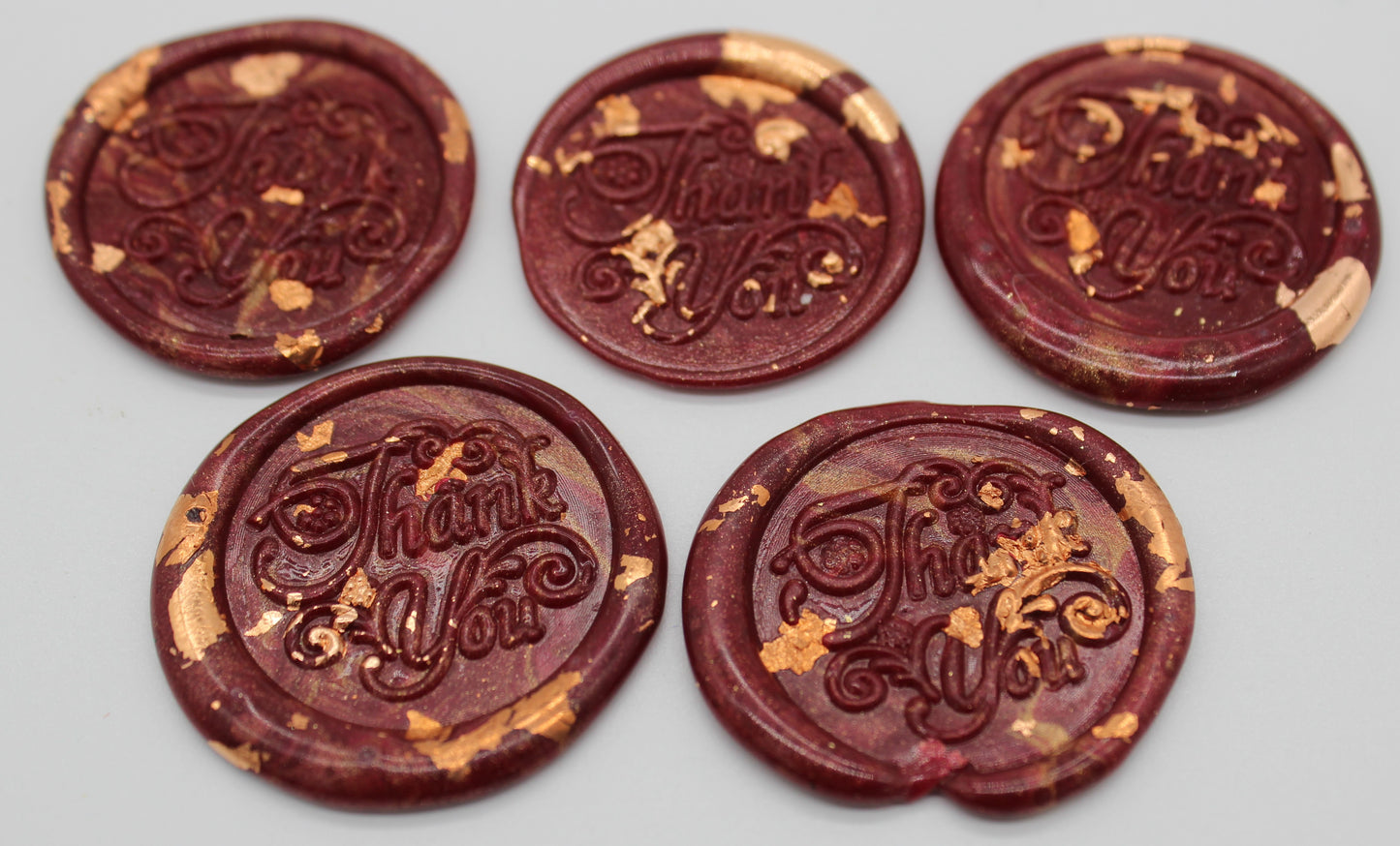 5 x 'Thank you' - Self Adhesive Seals