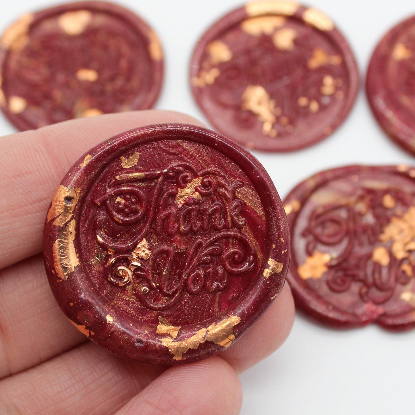 5 x 'Thank you' - Self Adhesive Seals