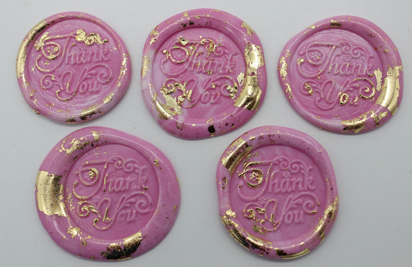 5 x 'Thank you' - Self Adhesive Seals