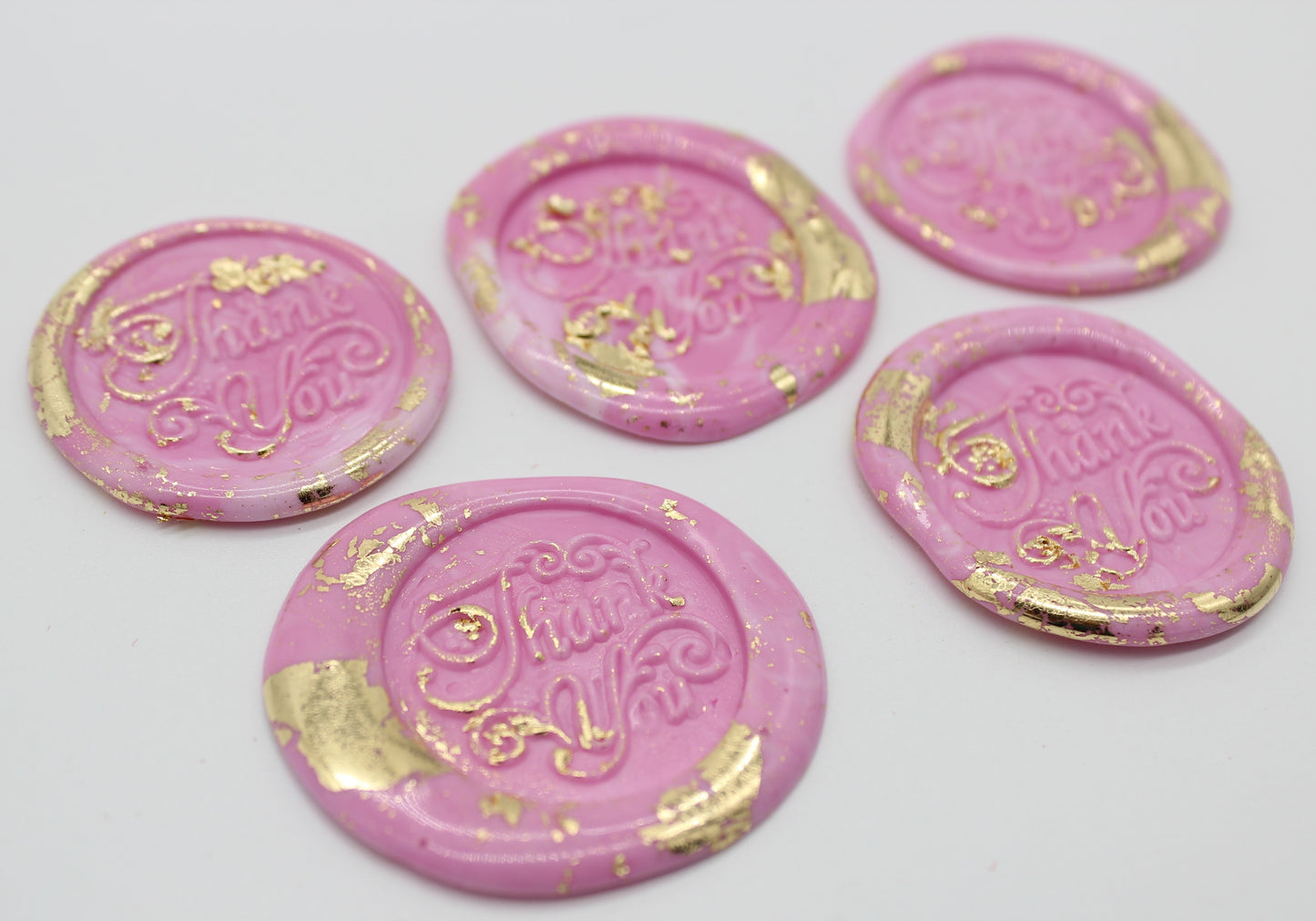 5 x 'Thank you' - Self Adhesive Seals