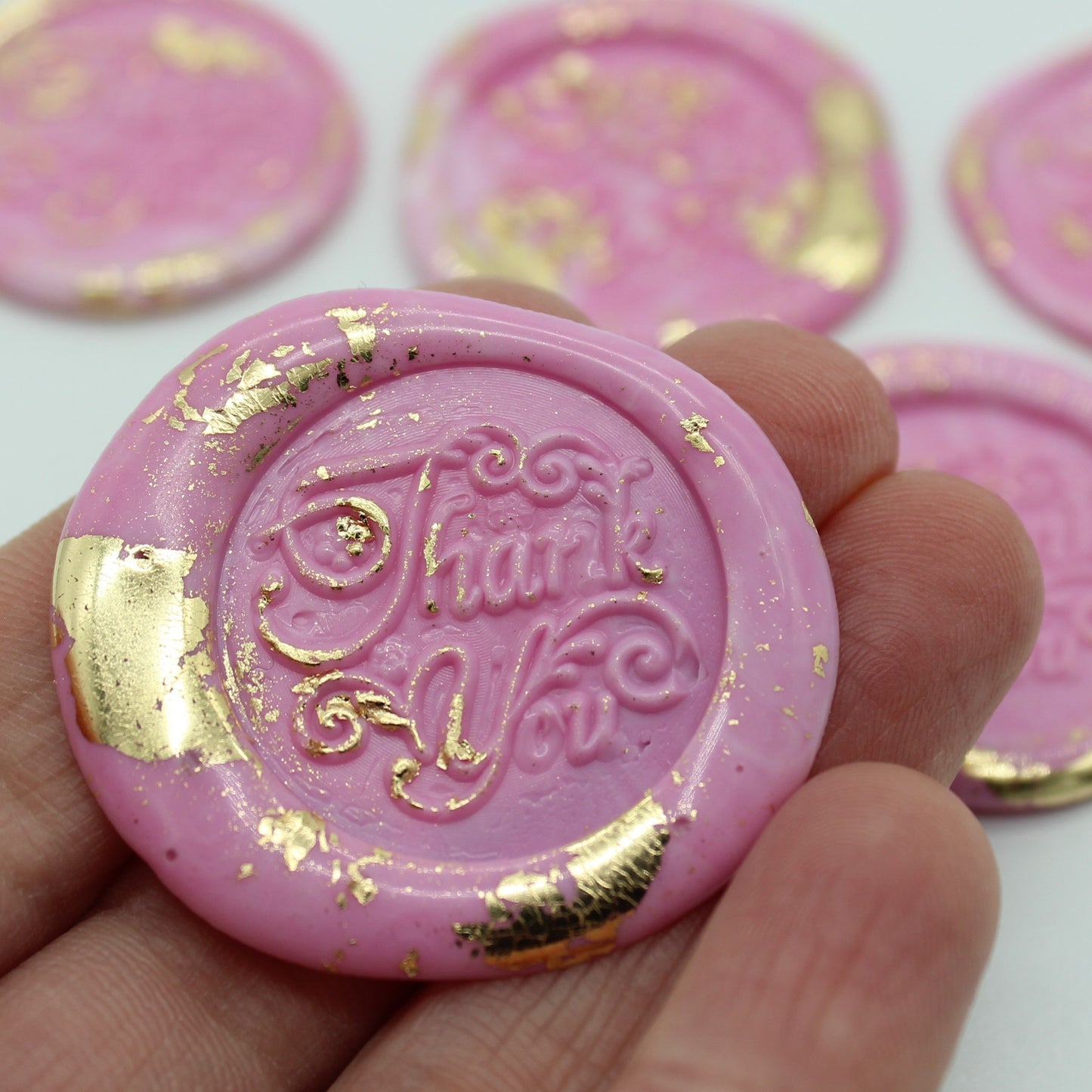 5 x 'Thank you' - Self Adhesive Seals
