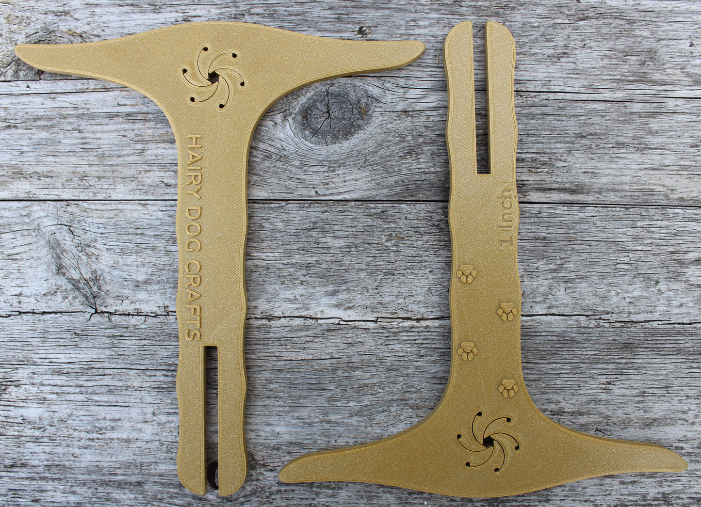 IMPERFECT Gold Glitter - Yard Niddy Noddy With WPI Gauge - Flat Pack