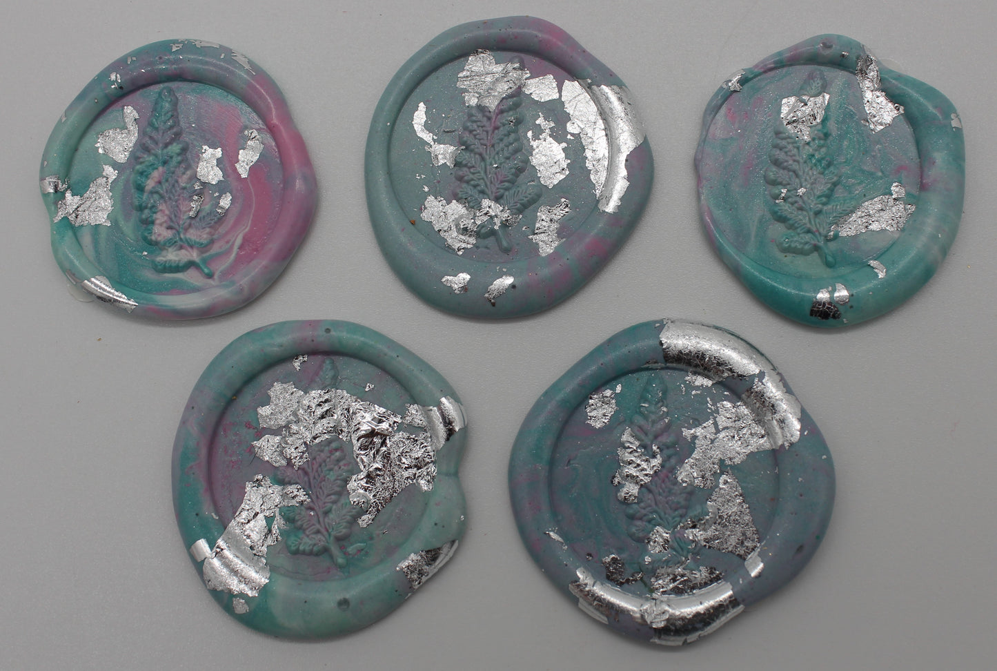 5 x Fern Design - Self Adhesive Seals