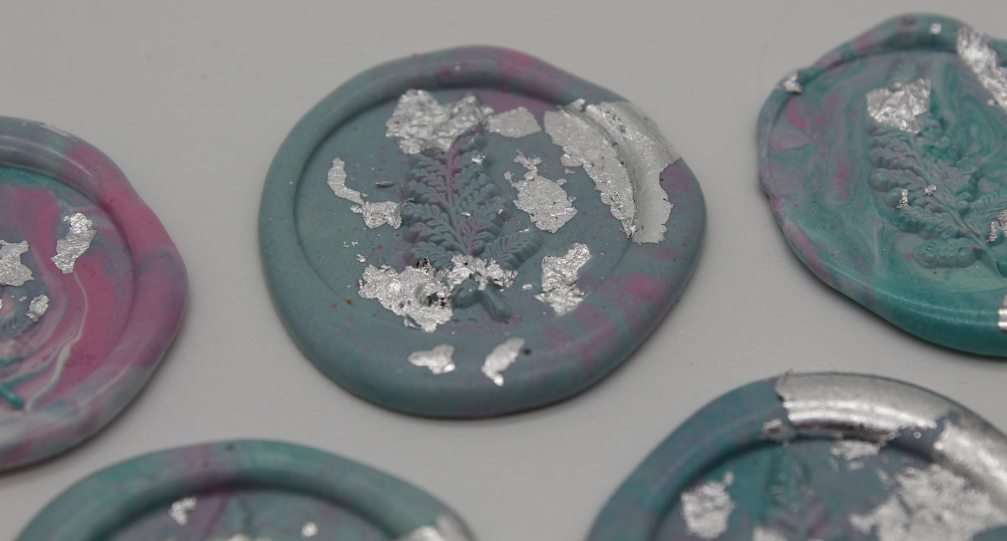 5 x Fern Design - Self Adhesive Seals