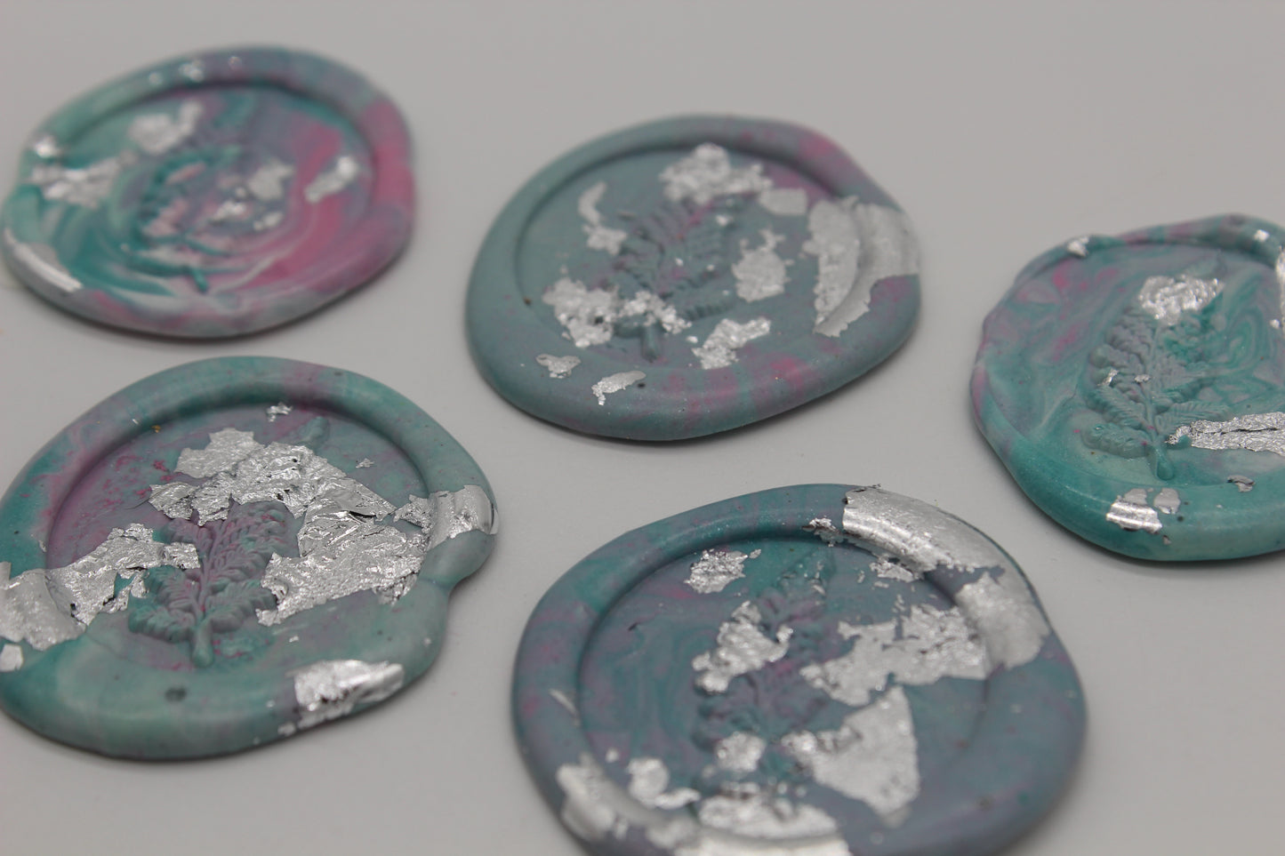 5 x Fern Design - Self Adhesive Seals