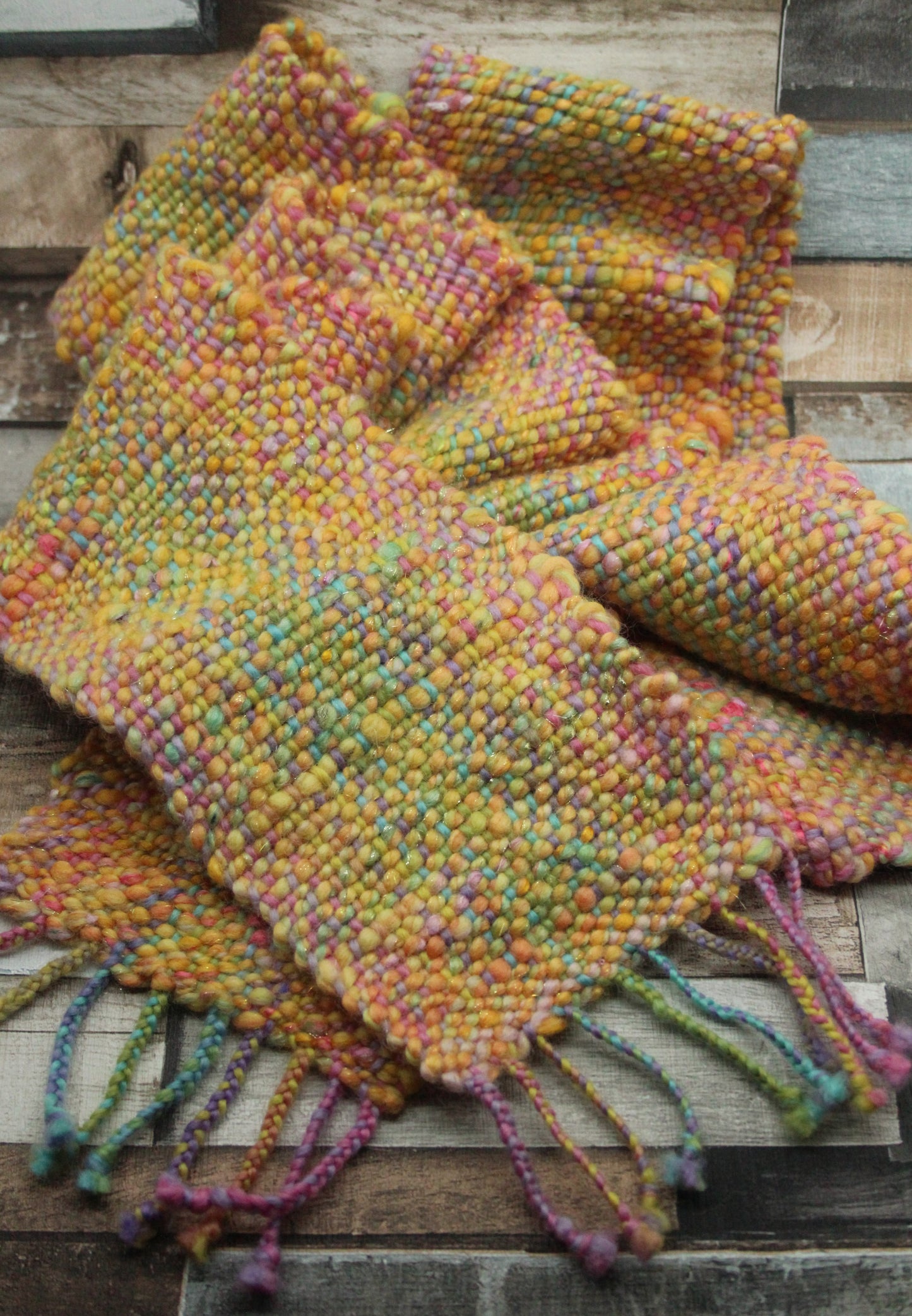 Handwoven Scarf - 13cm wide 219cm long