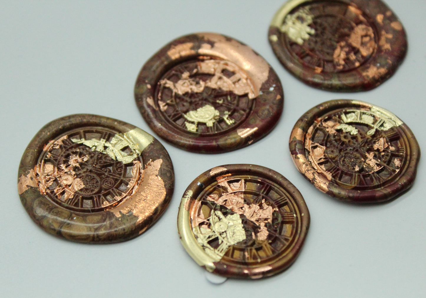 5 x Steampunk - Self Adhesive Seals