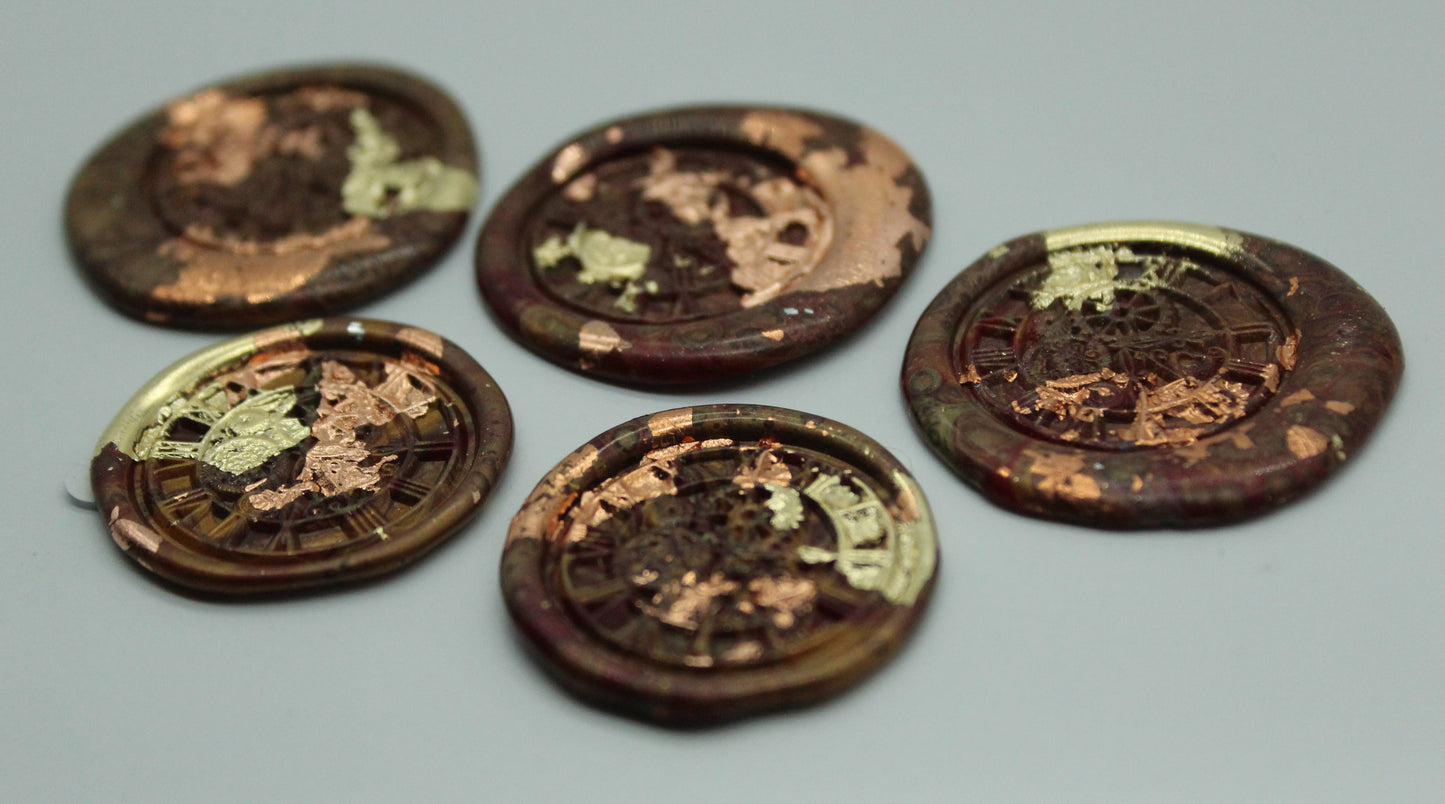 5 x Steampunk - Self Adhesive Seals