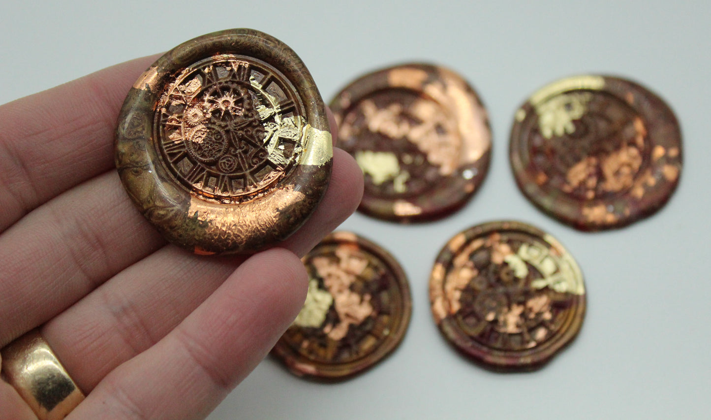 5 x Steampunk - Self Adhesive Seals