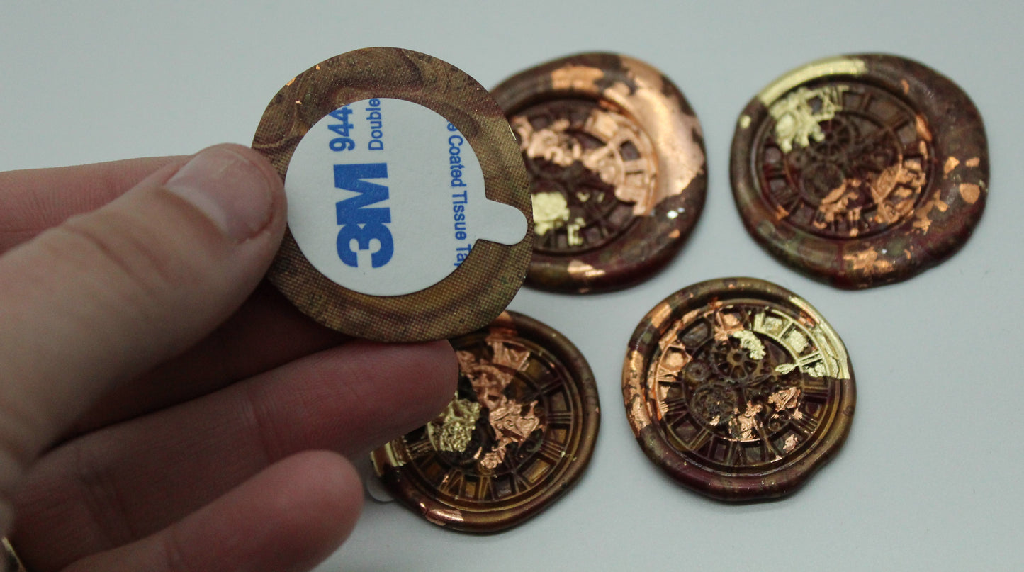 5 x Steampunk - Self Adhesive Seals