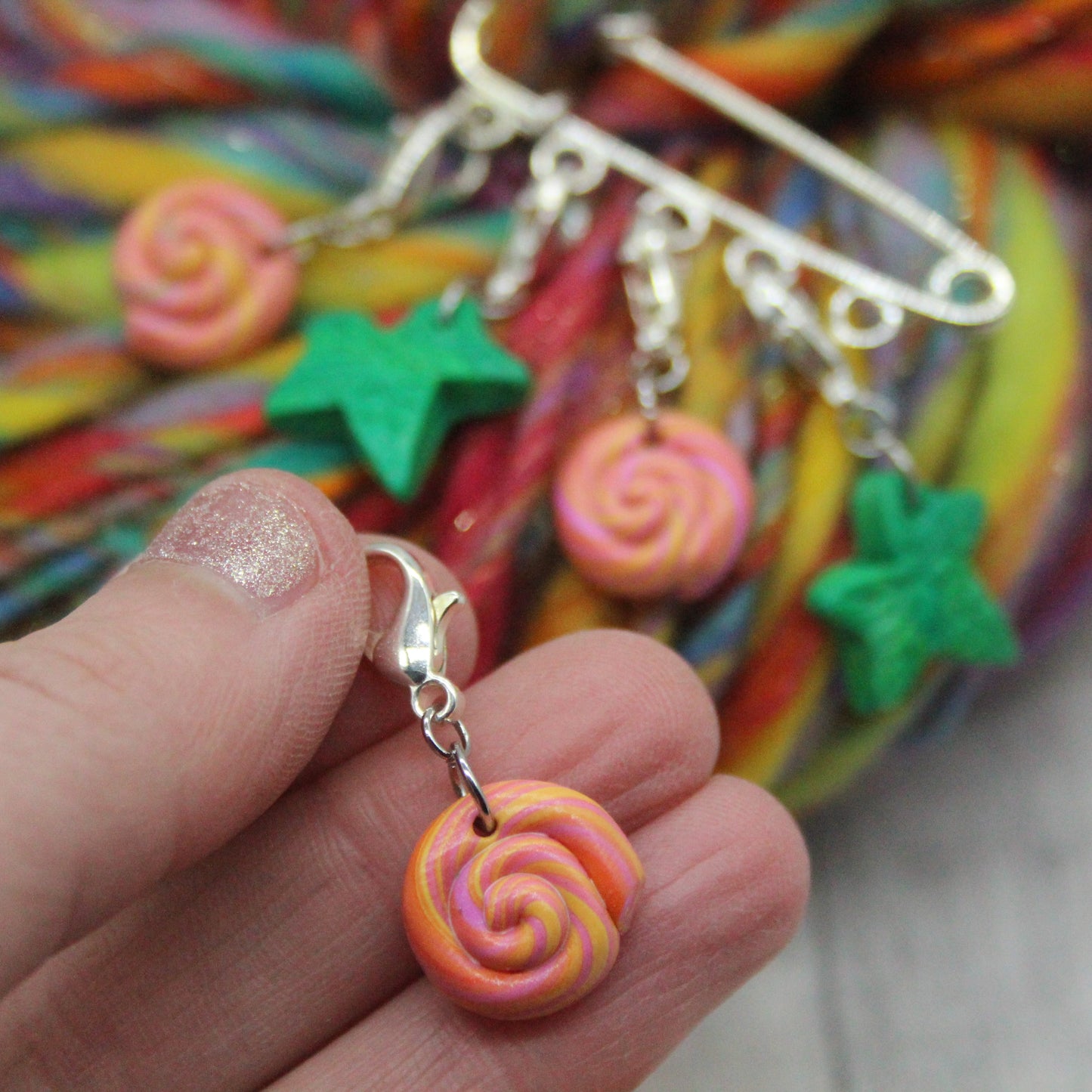 Stitch Keepers - Set of 5 - Leaves and swirls