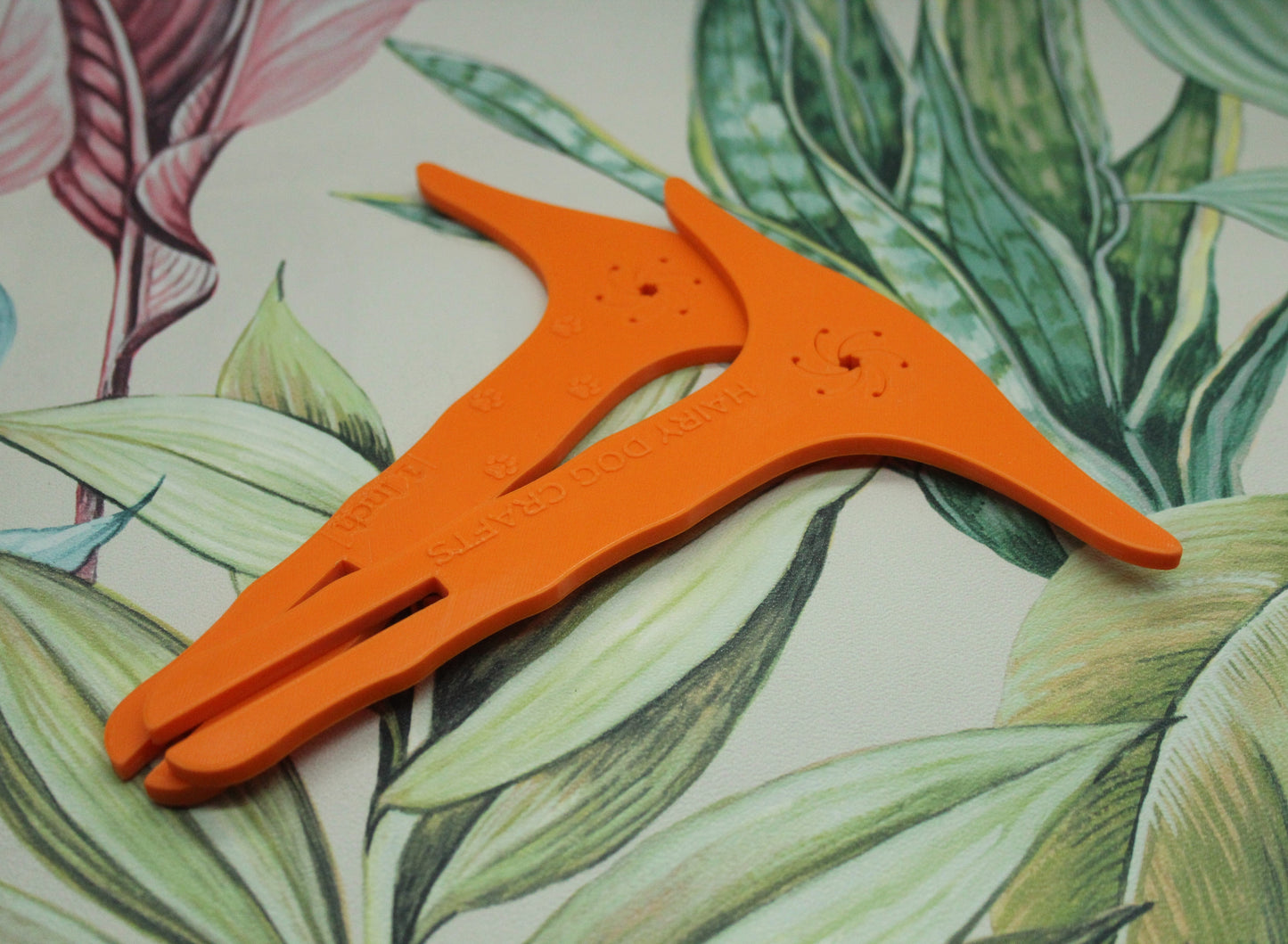 Orange - Imperfect Yard Niddy Noddy With WPI Gauge - 3D Printed - Flat Pack