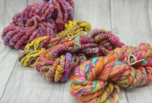 Art yarn packs for fibre crafts - 20 metres 120 grams
