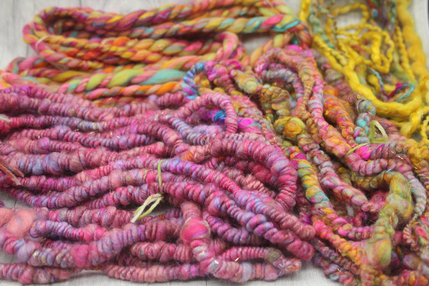 Art yarn packs for fibre crafts - 20 metres 120 grams