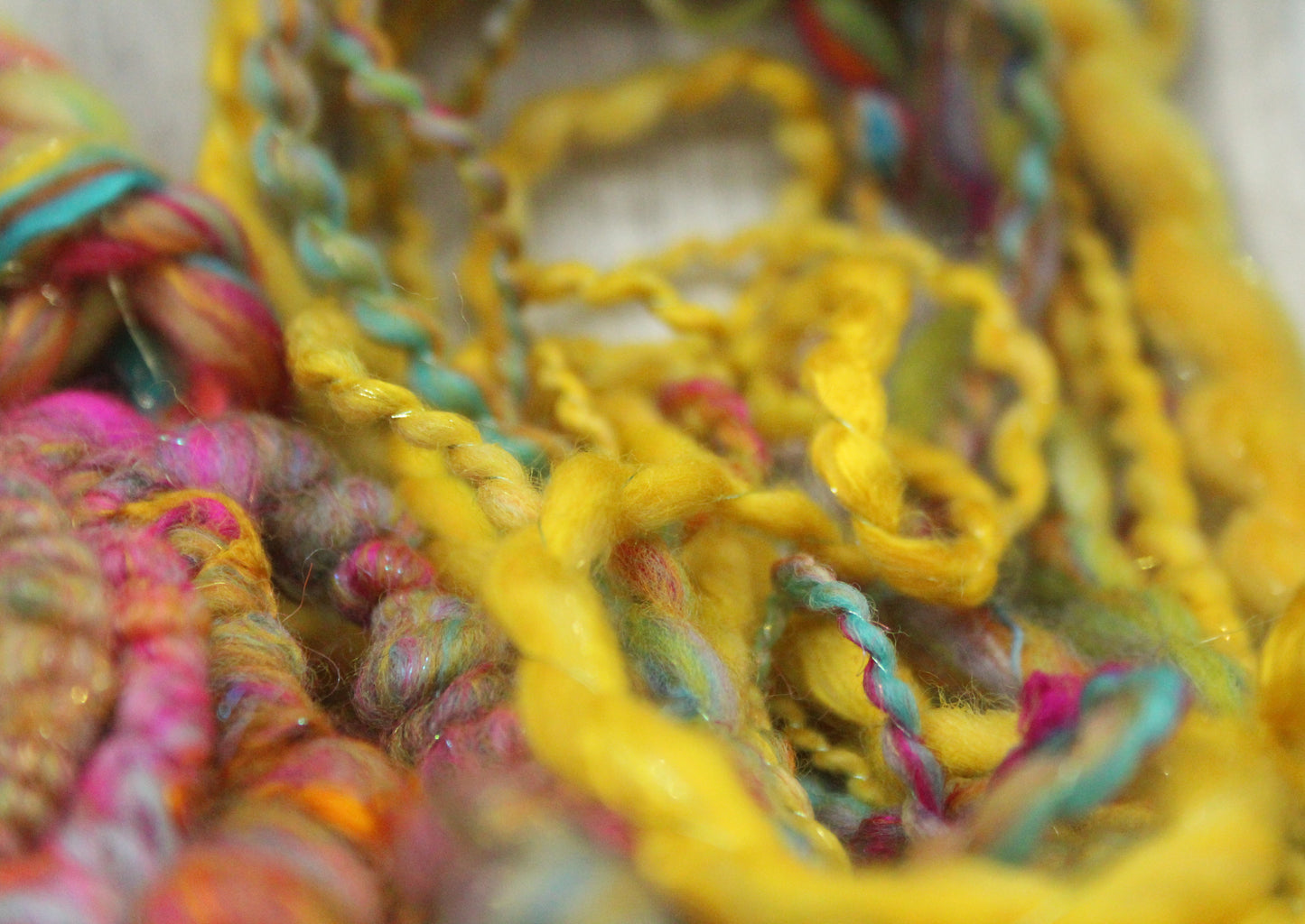 Art yarn packs for fibre crafts - 20 metres 120 grams