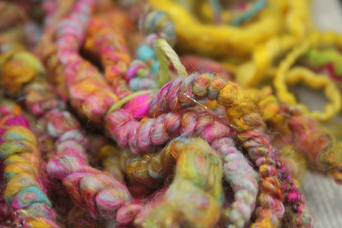 Art yarn packs for fibre crafts - 20 metres 120 grams