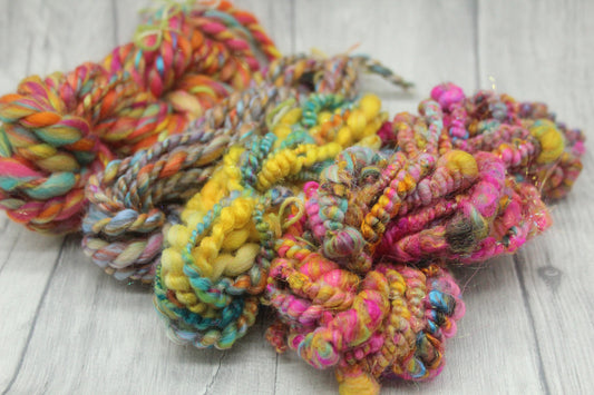 Art yarn packs for fibre crafts - 20 metres 90 grams