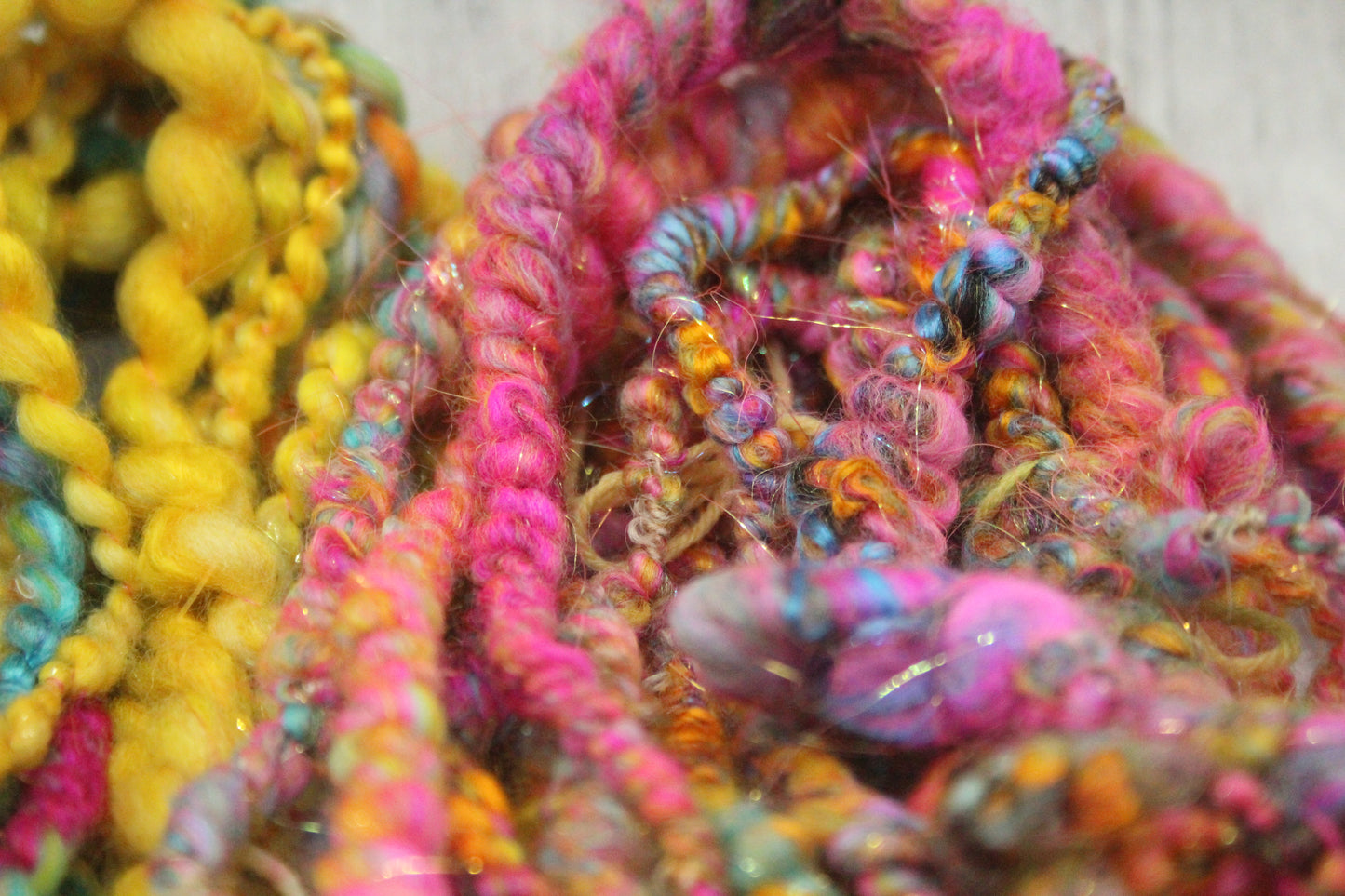 Art yarn packs for fibre crafts - 20 metres 90 grams