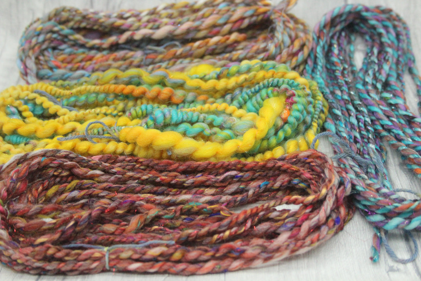 Art yarn packs for fibre crafts - 20 metres 50 grams