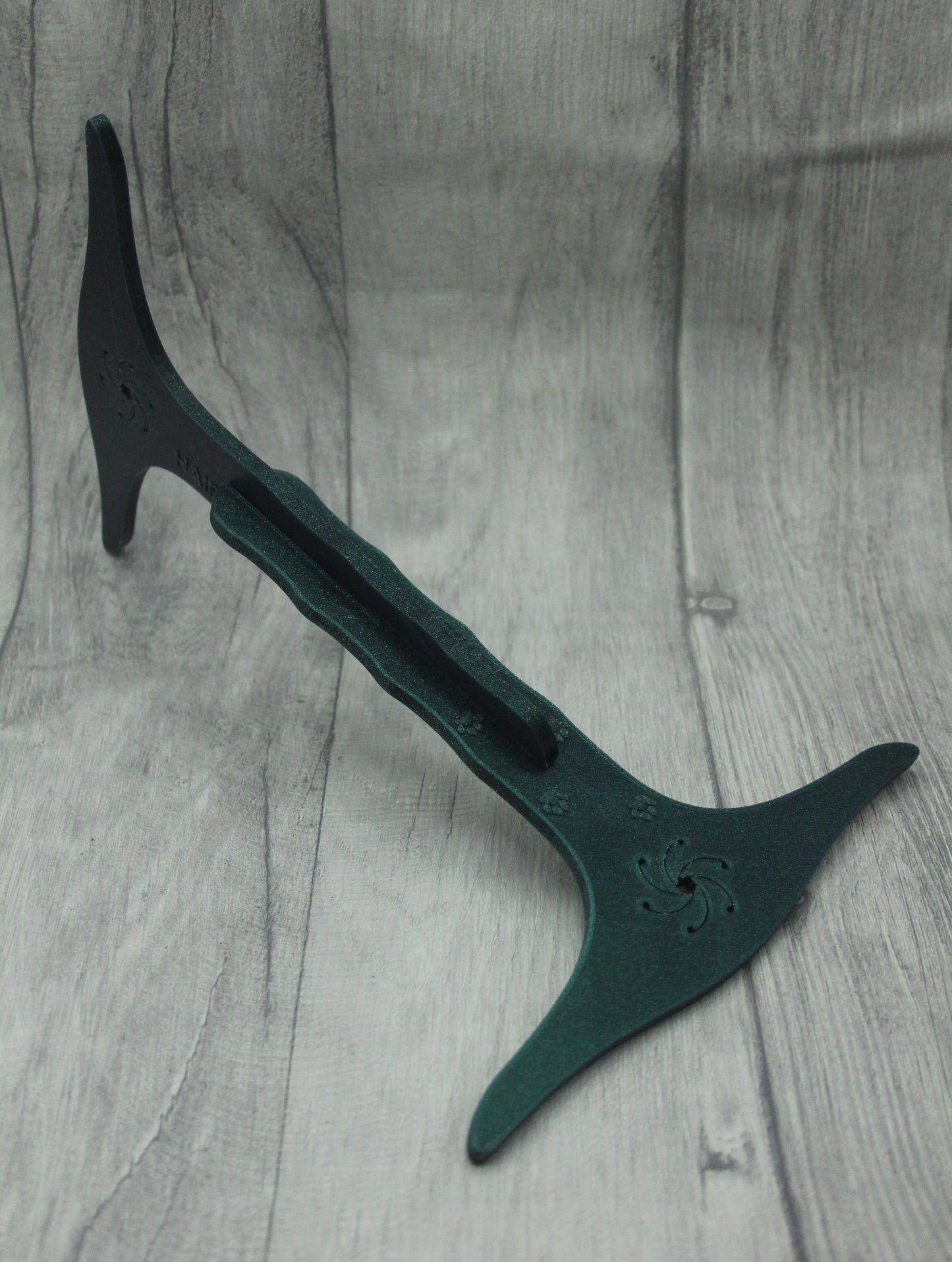 Green Glitter (Imperfect) - Yard Niddy Noddy With WPI Gauge - Flat Pack