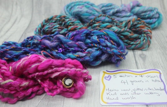 Art yarn packs for fibre crafts - 20 metres 41 grams