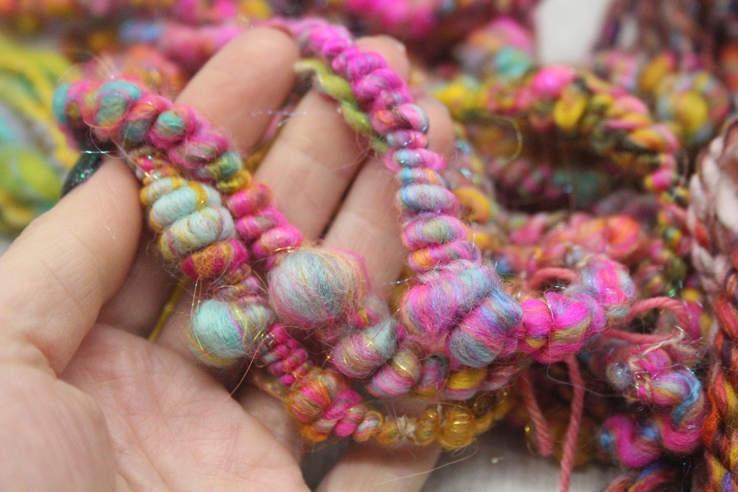 Art yarn packs for fibre crafts - 20 metres 89 grams