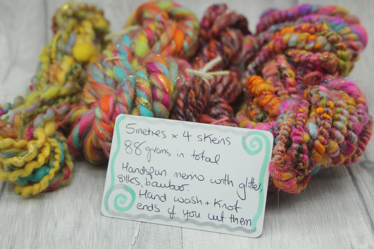 Art yarn packs for fibre crafts - 20 metres 88 grams
