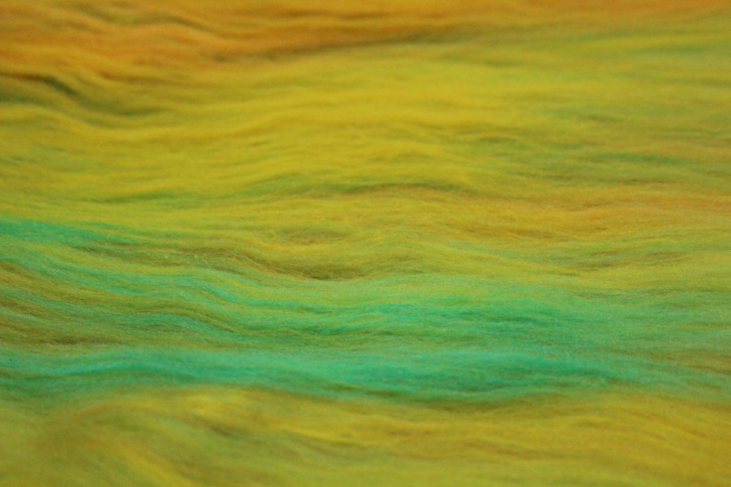 Merino Art Batt  - Yellow Green - 122 grams 4.3 oz - Wool for felting, spinning and weaving