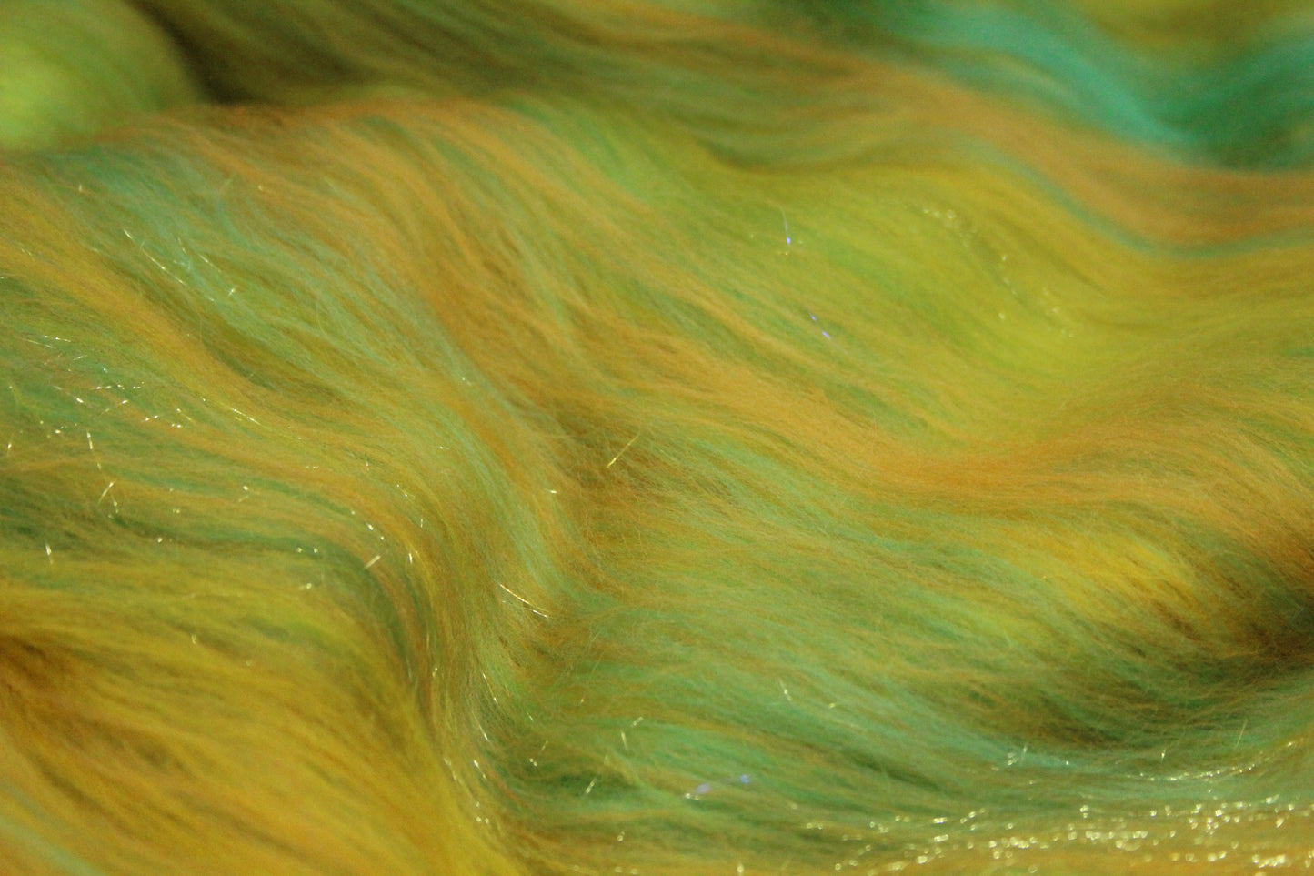 Merino Art Batt  - Yellow Green - 122 grams 4.3 oz - Wool for felting, spinning and weaving