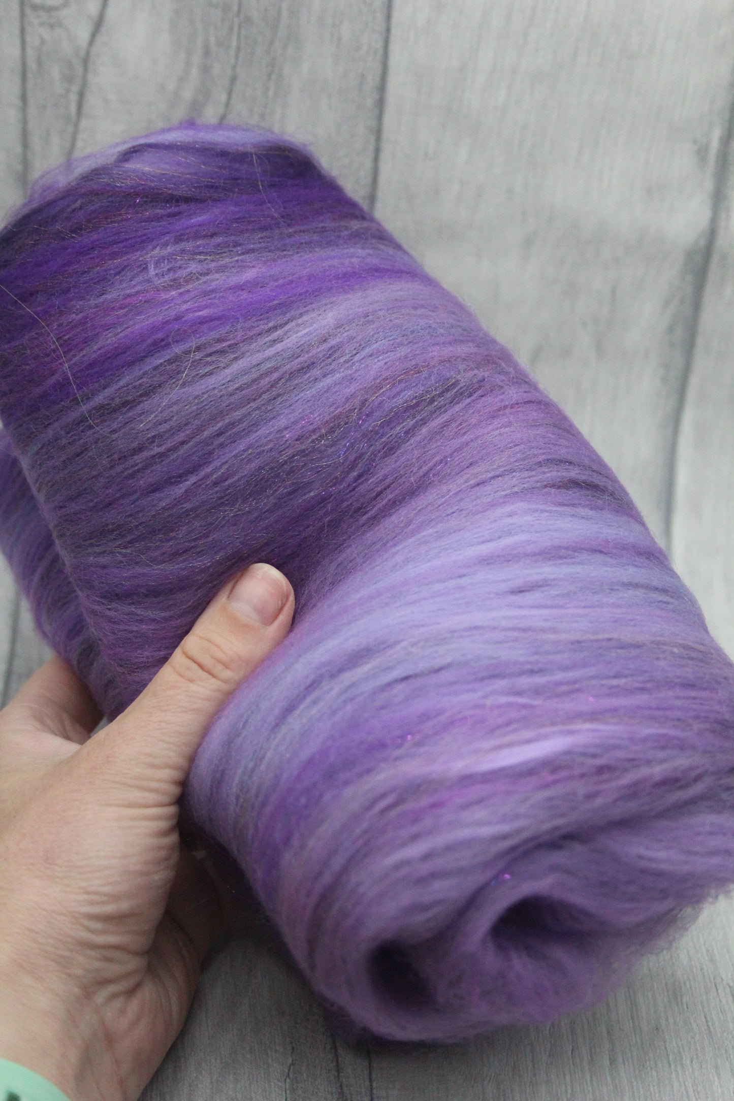 Merino Art Batt  - Purple -  57 grams 2 oz - Wool for felting, spinning and weaving