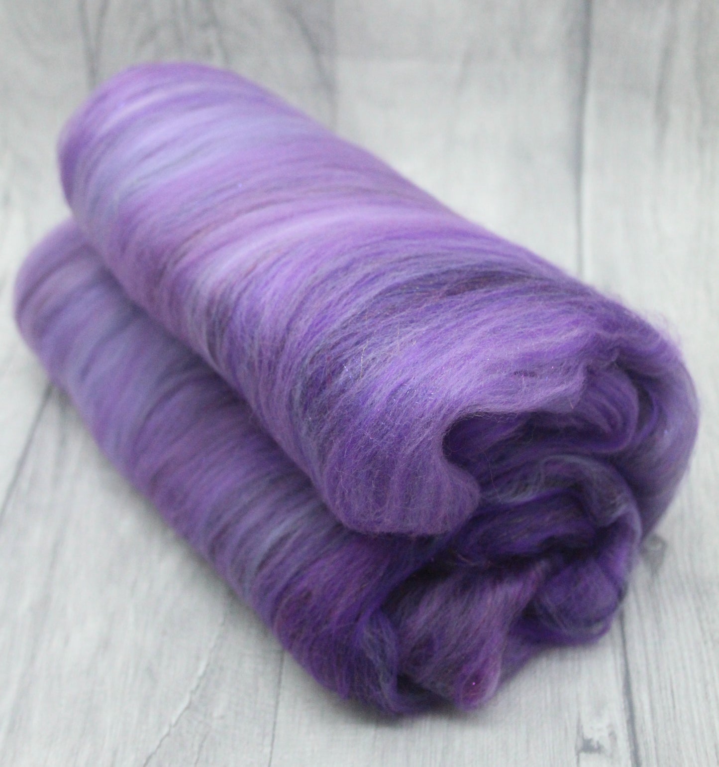 Merino Art Batt  - Purple -  57 grams 2 oz - Wool for felting, spinning and weaving