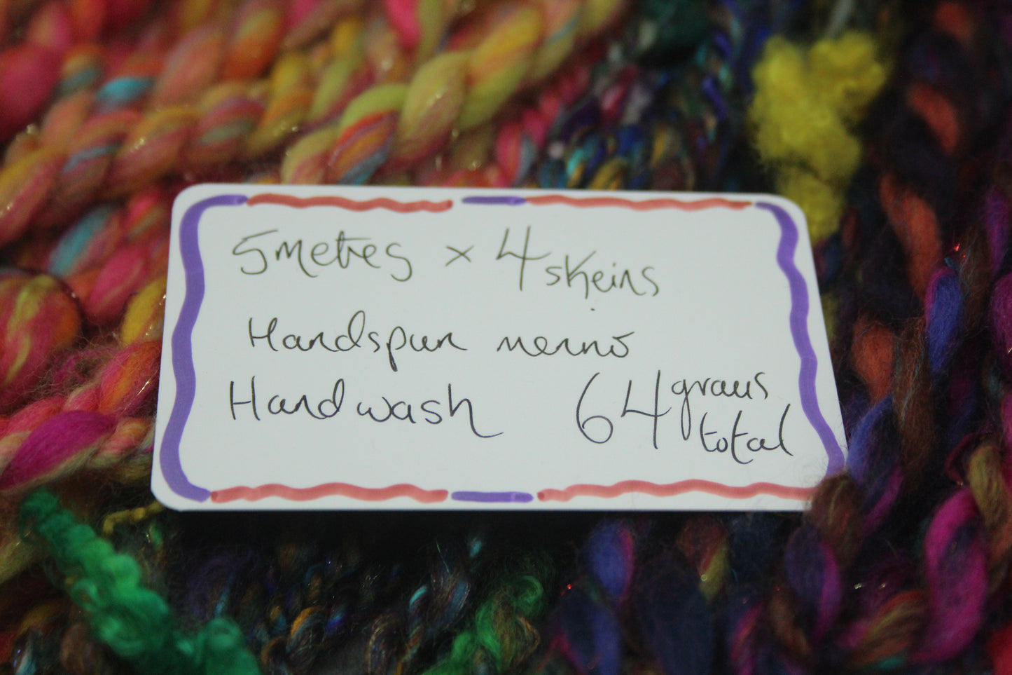 Art yarn packs for fibre crafts - 20 metres 64 grams