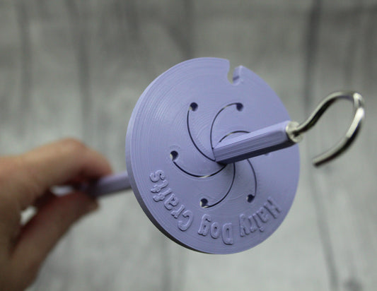 Top Whorl Spindle - (Imperfect) - Flat Pack - Lilac (Silver hook)