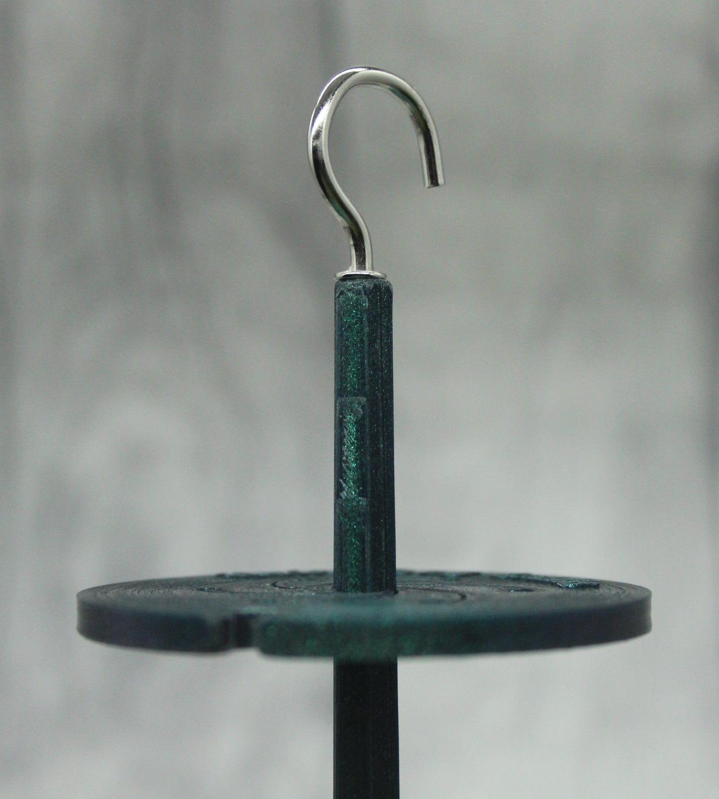 Top Whorl Spindle - (Imperfect) - Flat Pack - Glittery Green (Silver hook)